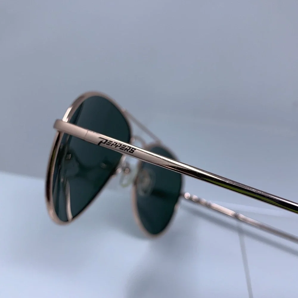 Peppers Unisex Maverick Polarized Aviator Sunglasses New